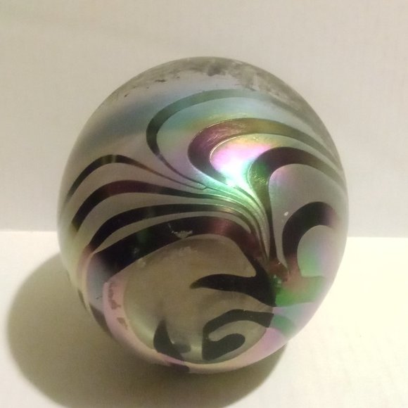 Vintage L.C. Tiffany Favrile Pulled Feather Iridescent Art Glass Vase Signed - Picture 12 of 15